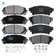 Set of 8 Front-Rear Ceramic Brake Pad Kit For 2014-2019 Toyota Highlander