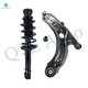 Front Left Lower Control Arm Ball Joint-Quick Complete Strut-Coil Spring Assembly For 2007-2009 Volkswagen Golf City