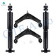 Set of 4 Front Upper Control Arm Ball Joint-Shock Absorber For 2000 2001 GMC Yukon XL 2500