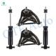 Set of 4 Front Upper Control Arm Ball Joint-Shock Absorber For 1992-2001 GMC Jimmy