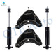 Set of 4 Front Upper Control Arm Ball Joint-Shock Absorber For 1996-2002 GMC Savana 1500