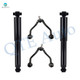 Set of 4 Front Upper Control Arm Ball Joint-Shock Absorber For 1992-1999 GMC K2500 Suburban