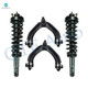 Set of 4 Front Upper Control Arm Ball Jointt-Quick Complete Strut-Coil Spring Assembly For 1997-2001 Honda CR-V