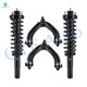 Set of 4 Front Upper Control Arm Ball Jointt-Quick Complete Strut-Coil Spring Assembly For 1997-2001 Honda CR-V