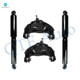 Set of 4 Front Upper Control Arm Ball Joint-Shock Absorber For 1984-2004 Chevrolet S10