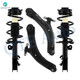 PM Auto Set of 4 Front Lower Control Arm Ball Joint-Quick Complete Strut-Coil Spring Assembly For 2008-2012 Nissan Rogue FWD