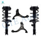 Set of 4 Front Lower Control Arm Ball Joint-Quick Complete Strut-Coil Spring Assembly For 2007-2009 Hyundai Santa FE