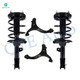 Set of 4 Front Lower Control Arm Ball Joint-Quick Complete Strut-Coil Spring Assembly For 2007-2009 Hyundai Santa FE