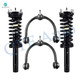 Set of 4 Front Upper Control Arm Ball Joint-Quick Complete Strut-Coil Spring Assembly For 2006-2010 Jeep Commander