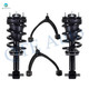 Set of 4 Front Upper Control Arm Ball Joint-Quick Complete Strut-Coil Spring Assembly For 2007-2014 GMC Yukon XL 1500 Adjustable 3 Degree Camber