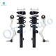 Set of 4 Front Lower Forward Control Arm Ball Joint-Quick Complete Strut-Coil Spring Assembly For 2008-2013 BMW 135I