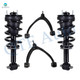 Set of 4 Front Upper Control Arm Ball Joint-Quick Complete Strut-Coil Spring Assembly For 2007-2016 GMC Yukon