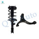 Front Left Lower Control Arm Ball Joint-Quick Complete Strut-Coil Spring Assembly For 2007-2009 Hyundai Santa FE