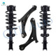 PM Auto Set of 4 Front Lower Control Arm Ball Joint-Quick Complete Strut-Coil Spring Assembly For 2011-2020 Dodge Grand Caravan