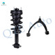 Front Left Upper Control Arm Ball Joint-Quick Complete Strut-Coil Spring Assembly For 2007-2014 GMC Yukon XL 1500 Adjustable Camber Degree