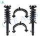Set of 4 Front Upper Control Arm Ball Joint-Quick Complete Strut-Coil Spring Assembly For 2008-2012 Honda Accord V6