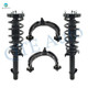 Set of 4 Front Upper Control Arm Ball Joint-Quick Complete Strut-Coil Spring Assembly For 2008-2012 Honda Accord L4