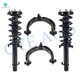 Set of 4 Front Upper Control Arm Ball Joint-Quick Complete Strut-Coil Spring Assembly For 2008-2012 Honda Accord
