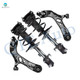 Set of 4 Front Lower Control Arm Ball Joint-Quick Complete Strut-Coil Spring Assembly For 2013-2018 Toyota RAV4