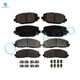 Set of 8 Front-Rear Ceramic Brake Pad Kit For 2012-2020 Dodge Grand Caravan