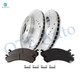 Set of 6 Front Drilled Slotted Disc Brake Rotors-Ceramic Brake Pad kit For 2005-2008 Chevrolet Express 2500