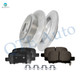 Set of 6 Rear Disc Brake Rotors-Ceramic Brake Pad kit For 2003-2008 Honda Pilot