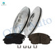 Set 6 Front Drilled Slotted Disc Brake Rotors-Ceramic Brake Pad To 2006 Nissan Altima