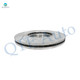 Set 6 Front Drilled Slotted Disc Brake Rotors-Ceramic Brake Pad To 2006 Nissan Altima