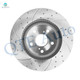 Set of 12 Front-Rear Drilled Slotted Disc Brake Rotors-Ceramic Brake Pad kit For 2007-2012 Lexus ES350