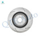 Set of 12 Front-Rear Drilled Slotted Disc Brake Rotors-Ceramic Brake Pad kit For 2007-2012 Lexus ES350