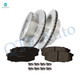 Set of 6 Rear 345mm Drilled Slotted Disc Brake Rotors-Ceramic Brake Pad kit For 2008-2011 2013-2019 Toyota Land Cruiser