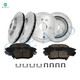 Set of 12 Front-Rear Disc Brake Rotors-Ceramic Brake Pad kit To 2010-2017 GMC Terrain
