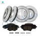 Set of 12 Front 302mm-Rear 305mm Disc Brake Rotors-Ceramic Brake Pad kit For 2008-2011 Dodge Grand Caravan