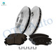 Set of 6 Front Disc Brake Rotors-Ceramic Brake Pad kit For 2010-2016 Buick LaCrosse