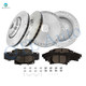 Set of 12 Front-Rear Drilled Slotted Disc Brake Rotors-Ceramic Brake Pad kit For 2010-2015 Lexus RX450h