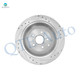 Set of 12 Front-Rear Drilled Slotted Disc Brake Rotors-Ceramic Brake Pad kit For 2010-2015 Lexus RX450h