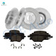 Set 12 Front-Rear Disc Brake Rotors-Ceramic Brake Pad For 2004-2006 Chevrolet Malibu