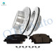 Set of 6 Rear 345mm Drilled Slotted Disc Brake Rotors-Ceramic Brake Pad kit For 2015-2020 Cadillac Escalade