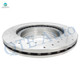 Set of 6 Front Drilled Slotted Disc Brake Rotors-Ceramic Brake Pad kit For 2007-2009 Chrysler Aspen