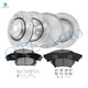 Set of 12 Front 328mm-Rear 309mm Drilled Slotted Disc Brake Rotors-Ceramic Brake Pad kit For 2014-2019 Toyota Highlander