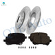 Set of 6 Rear 305mm Disc Brake Rotors-Ceramic Brake Pad kit For 2009-2012 Dodge Journey