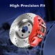 Set of 6 Rear 309mm Drilled Slotted Disc Brake Rotors-Ceramic Brake Pad kit For 2014-2019 Toyota Highlander