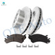 Set of 6 Front Drilled Slotted Disc Brake Rotors-Ceramic Brake Pad kit For 2007 Chevrolet Silverado 2500 HD Classic