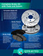 Set of 12 Front-Rear Disc Brake Rotors-Ceramic Brake Pad kit For 2009-2012 Volkswagen Routan