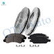 Set of 6 Front Drilled Slotted Disc Brake Rotors-Ceramic Brake Pad kit For 2014-2018 Chevrolet Silverado 1500