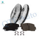 Set of 6 Front Drilled Slotted Disc Brake Rotors-Ceramic Brake Pad kit For 2005-2008 Dodge Magnum
