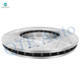 Set of 6 Front Drilled Slotted Disc Brake Rotors-Ceramic Brake Pad kit For 2002-2004 Honda CR-V