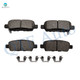 Set of 6 Rear Drilled Slotted Disc Brake Rotors-Ceramic Brake Pad kit For 2009-2013 Infiniti G37