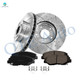 Set of 6 Front 282mm Drilled Slotted Disc Brake Rotors-Ceramic Brake Pad kit For 2013 2014 Honda Fit