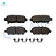 Set of 6 Rear 308mm Drilled Slotted Disc Brake Rotors-Ceramic Brake Pad For 2015-2017 Infiniti QX70